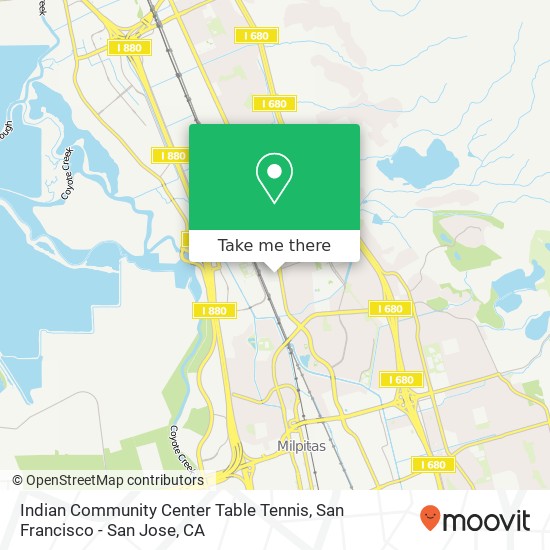 Indian Community Center Table Tennis map