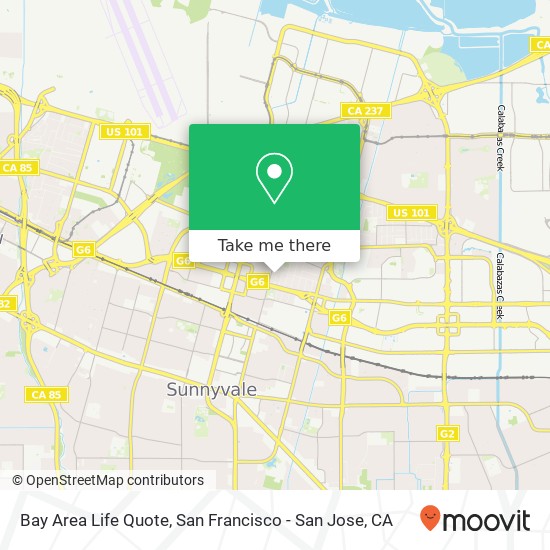 Bay Area Life Quote map