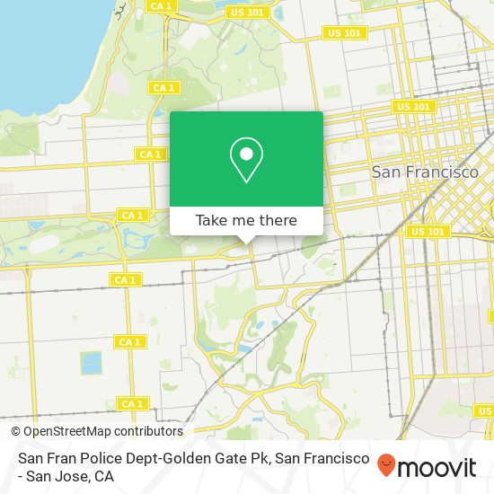 San Fran Police Dept-Golden Gate Pk map