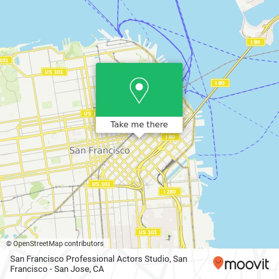 Mapa de San Francisco Professional Actors Studio