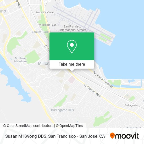 Susan M Kwong DDS map