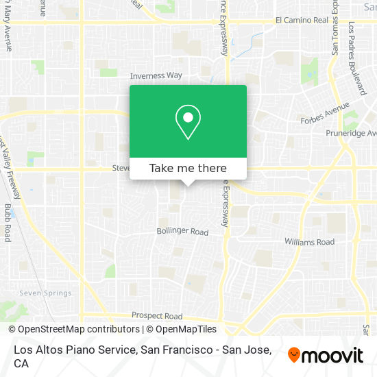 Los Altos Piano Service map