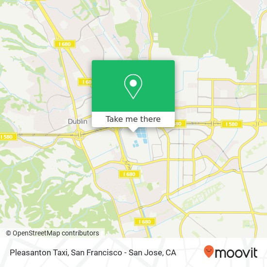 Pleasanton Taxi map