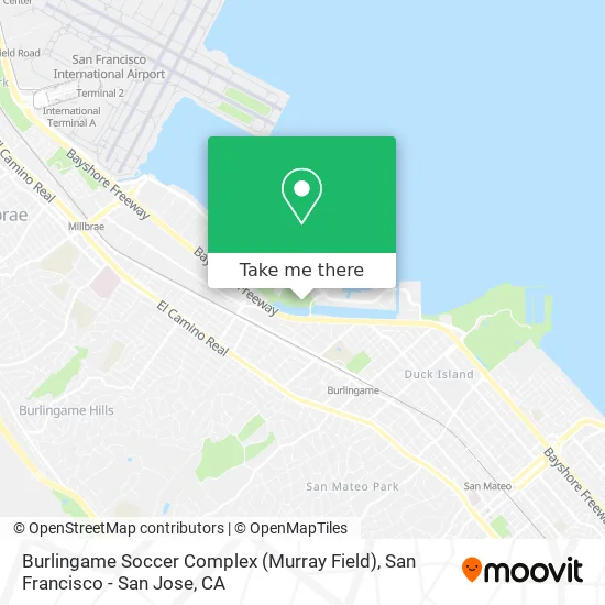Burlingame Soccer Complex (Murray Field) map