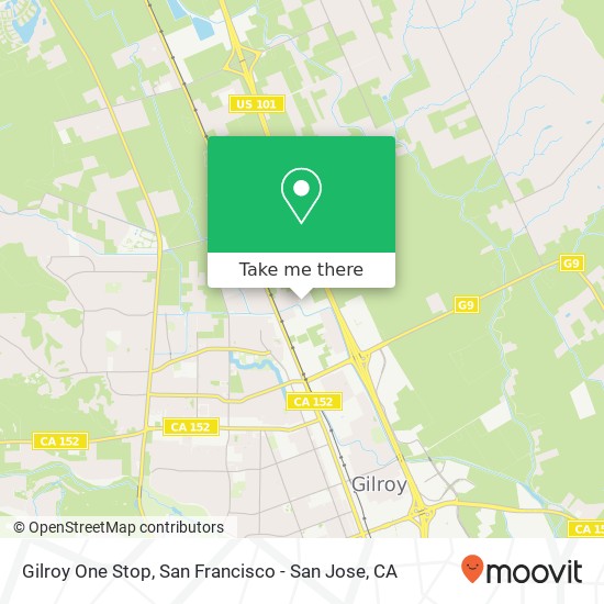 Gilroy One Stop map