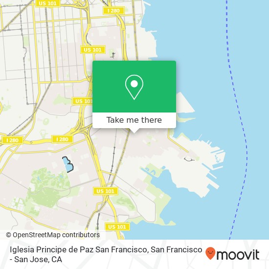 Mapa de Iglesia Principe de Paz San Francisco