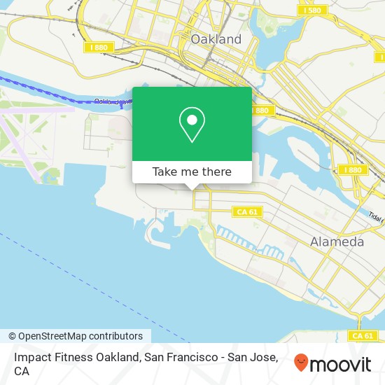 Impact Fitness Oakland map