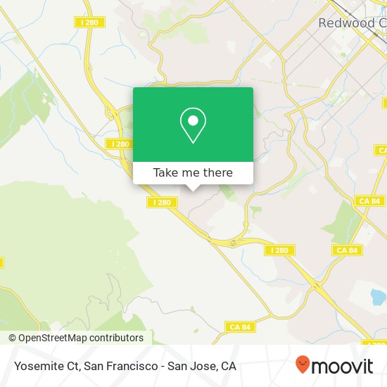 Mapa de Yosemite Ct