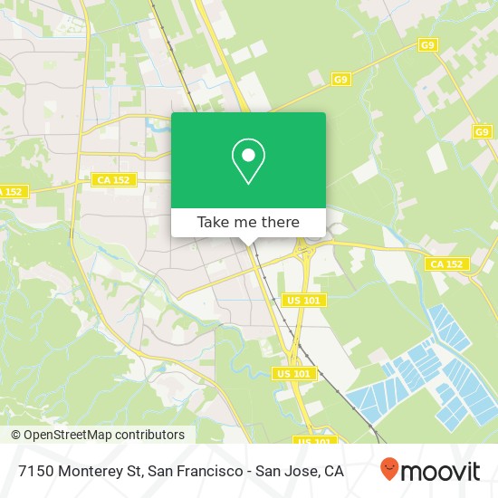 Mapa de 7150 Monterey St