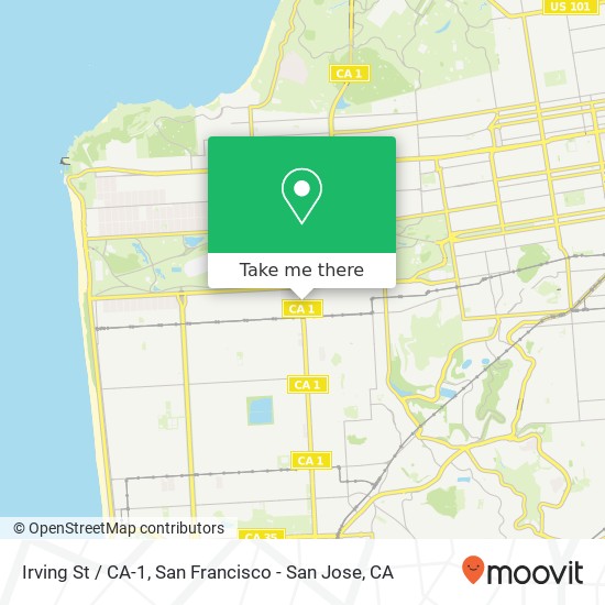 Irving St / CA-1 map