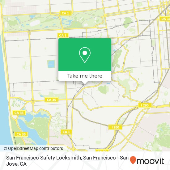 Mapa de San Francisco Safety Locksmith