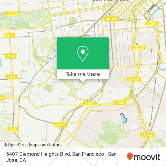 5407 Diamond Heights Blvd map