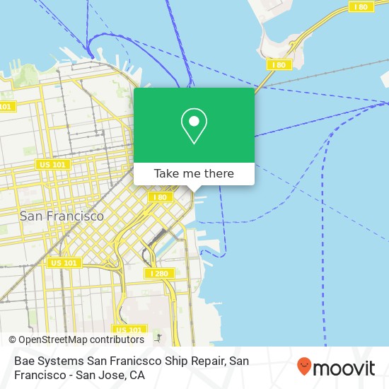 Bae Systems San Franicsco Ship Repair map
