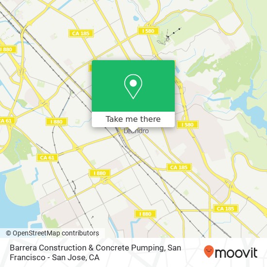 Barrera Construction & Concrete Pumping map