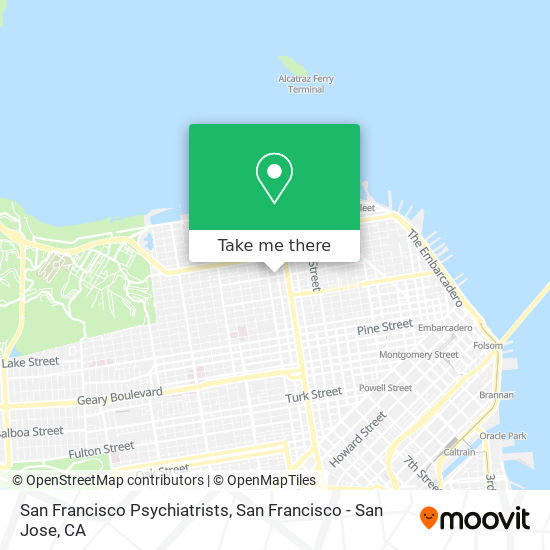 San Francisco Psychiatrists map