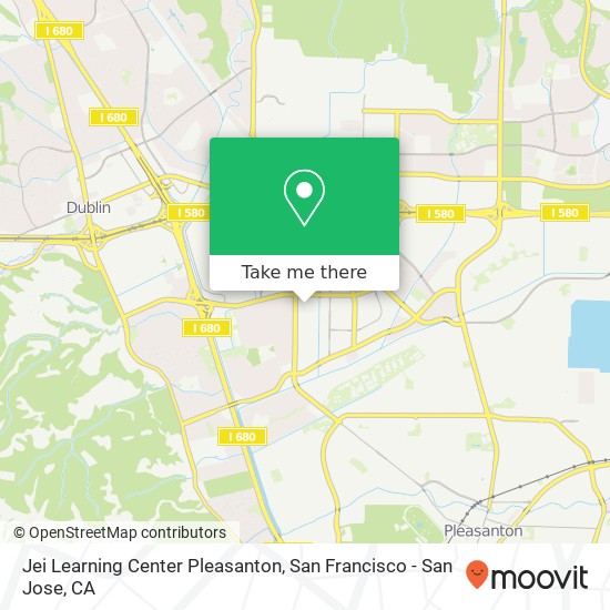 Mapa de Jei Learning Center Pleasanton