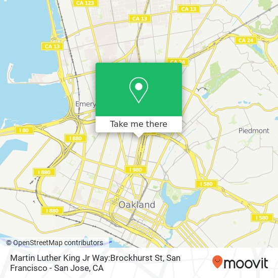 Martin Luther King Jr Way:Brockhurst St map