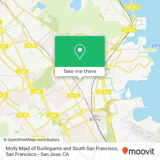 Molly Maid of Burlingame and South San Francisco map