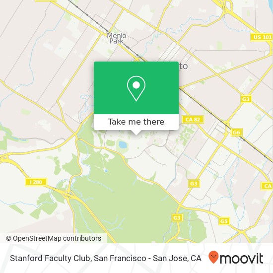 Stanford Faculty Club map