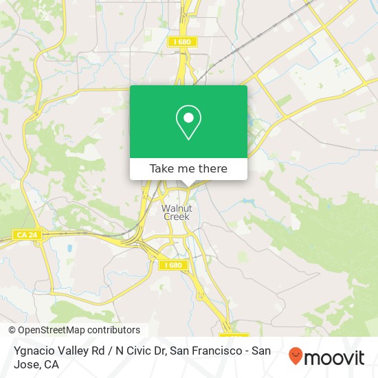 Mapa de Ygnacio Valley Rd / N Civic Dr