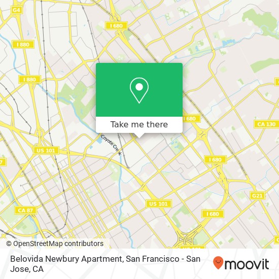 Mapa de Belovida Newbury Apartment