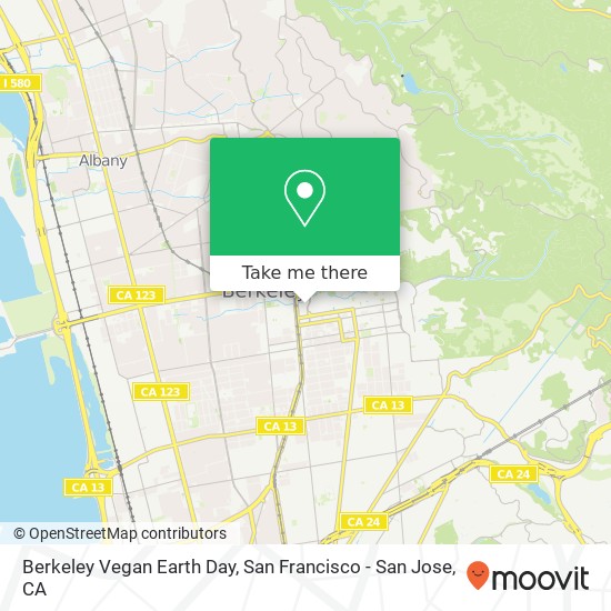 Mapa de Berkeley Vegan Earth Day