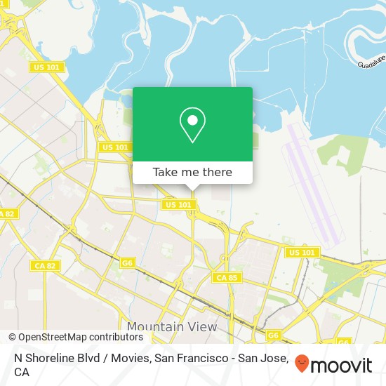 Mapa de N Shoreline Blvd / Movies