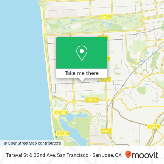 Taraval St & 32nd Ave map