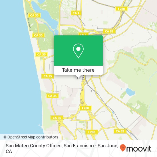 San Mateo County Offices map