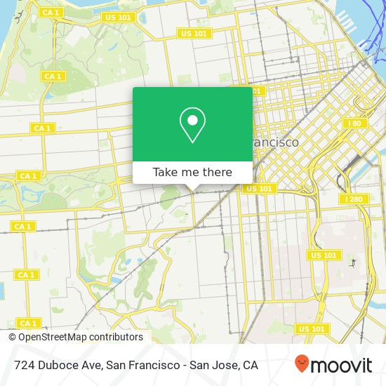724 Duboce Ave map