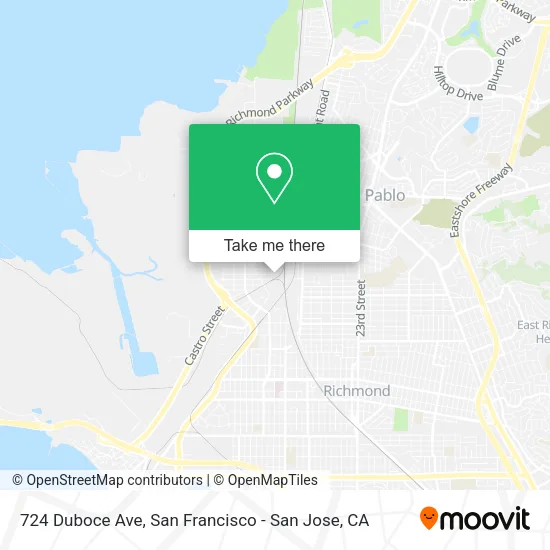 Mapa de 724 Duboce Ave