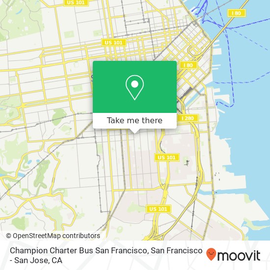 Mapa de Champion Charter Bus San Francisco