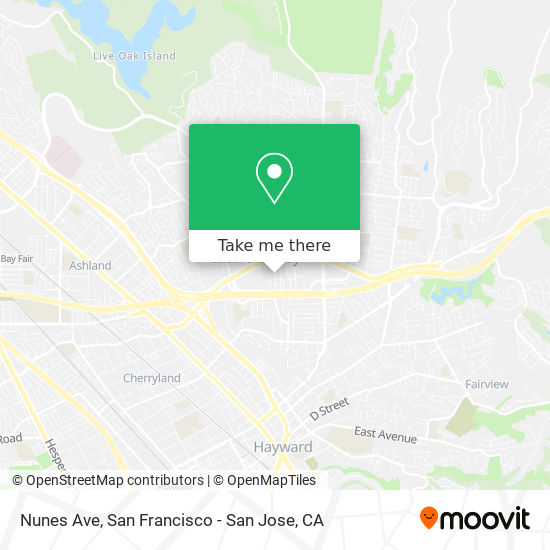 Nunes Ave map