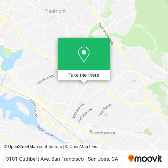 3101 Cuthbert Ave map