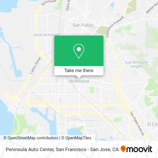 Peninsula Auto Center map