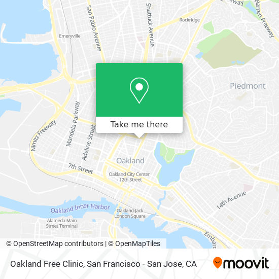 Oakland Free Clinic map