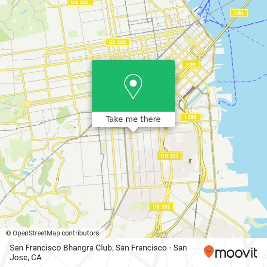 Mapa de San Francisco Bhangra Club