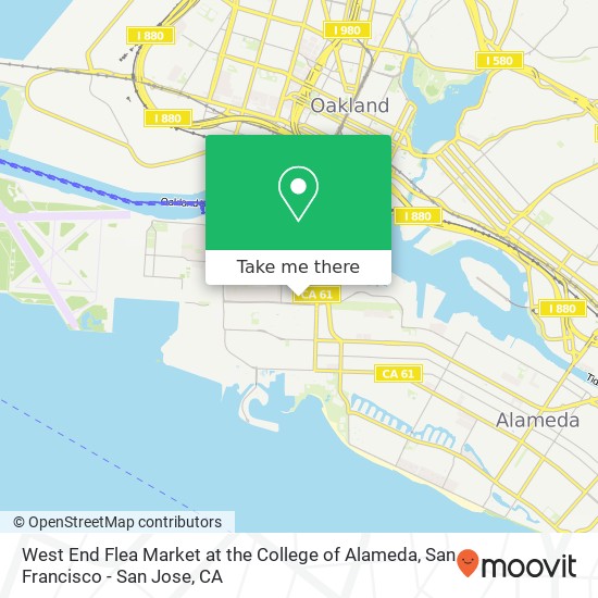 West End Flea Market at the College of Alameda map