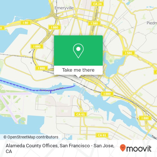 Alameda County Offices map