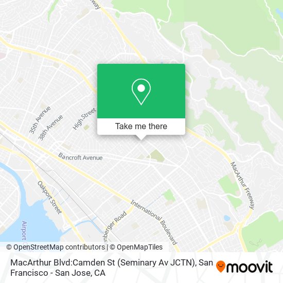 MacArthur Blvd:Camden St (Seminary Av JCTN) map
