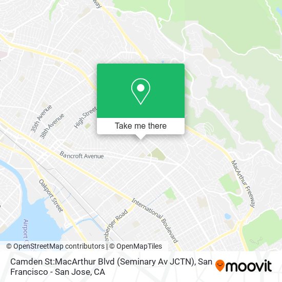 Mapa de Camden St:MacArthur Blvd (Seminary Av JCTN)