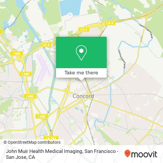 Mapa de John Muir Health Medical Imaging