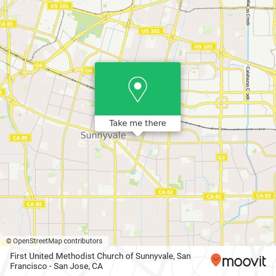 First United Methodist Church of Sunnyvale map