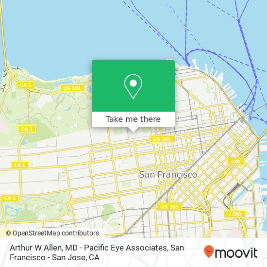 Arthur W Allen, MD - Pacific Eye Associates map