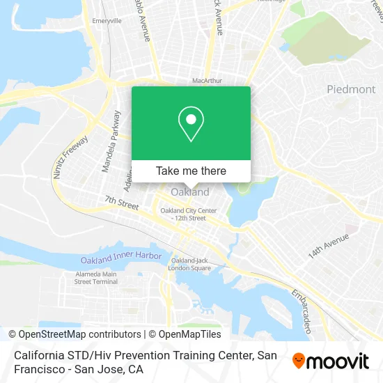 California STD / Hiv Prevention Training Center map