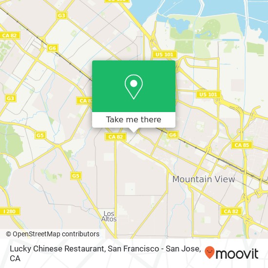 Mapa de Lucky Chinese Restaurant