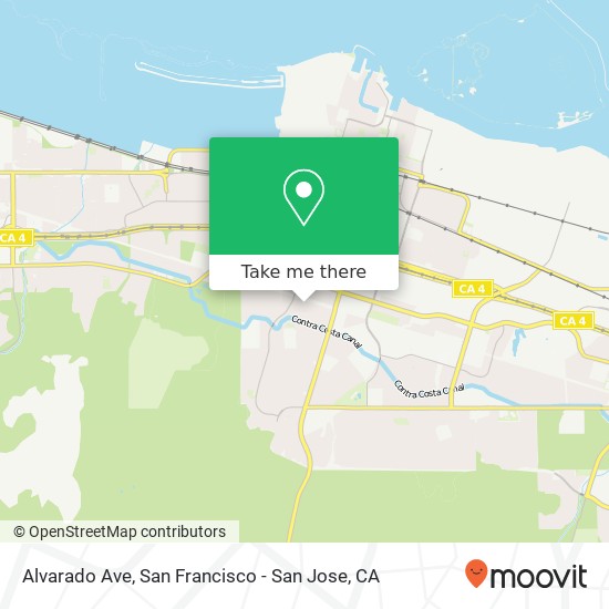 Alvarado Ave map