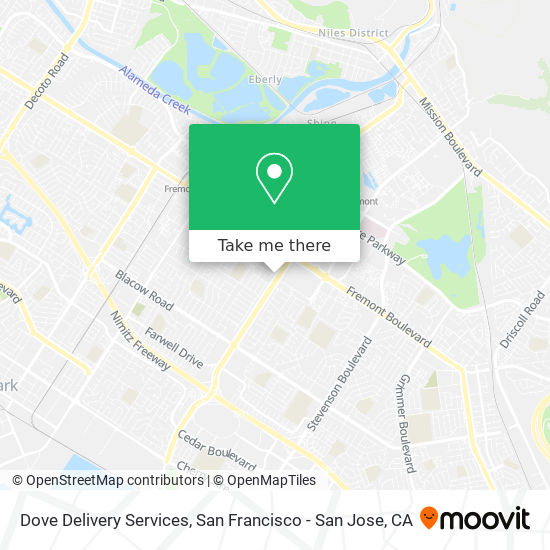 Mapa de Dove Delivery Services