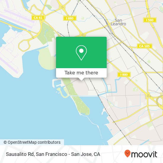 Mapa de Sausalito Rd