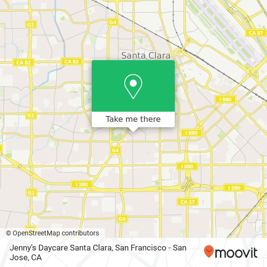 Mapa de Jenny's Daycare Santa Clara